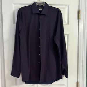 Men's Van Heusen Purple Print Button-Up Dress Shirt